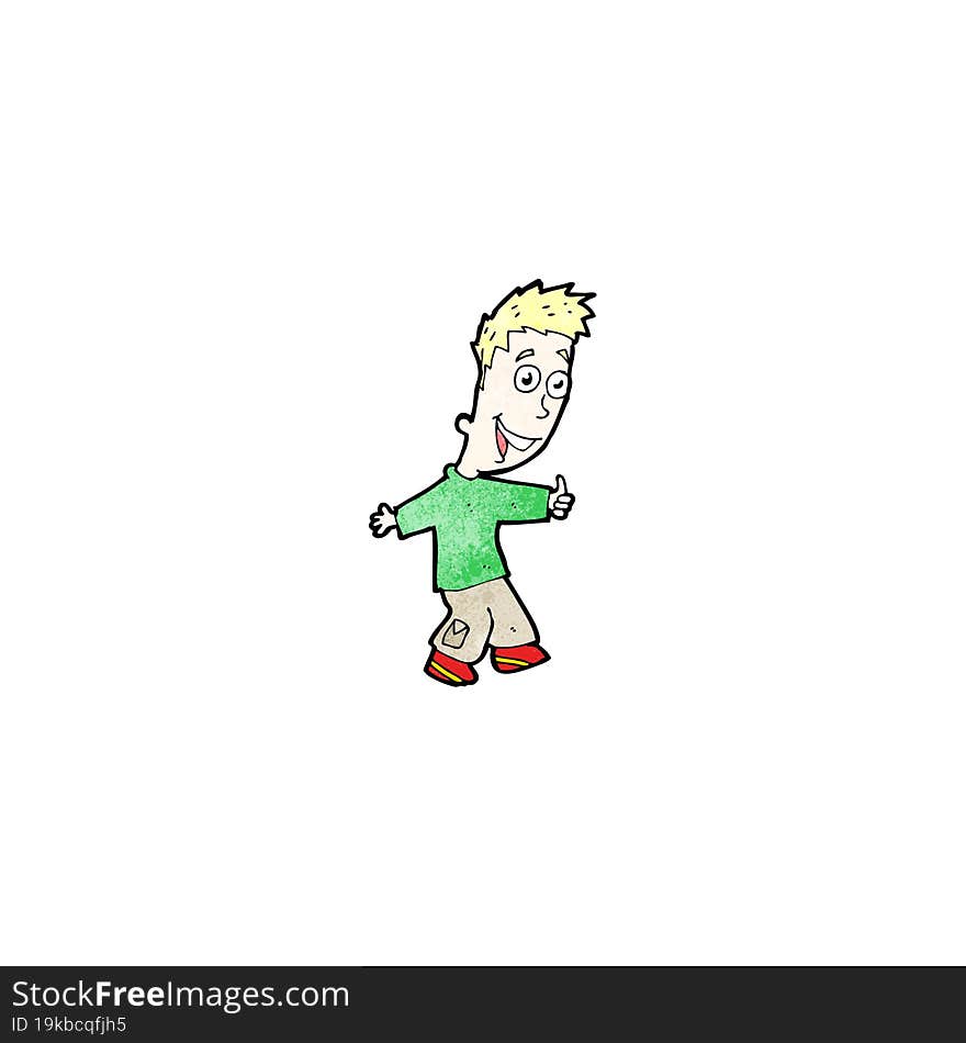 cartoon happy man