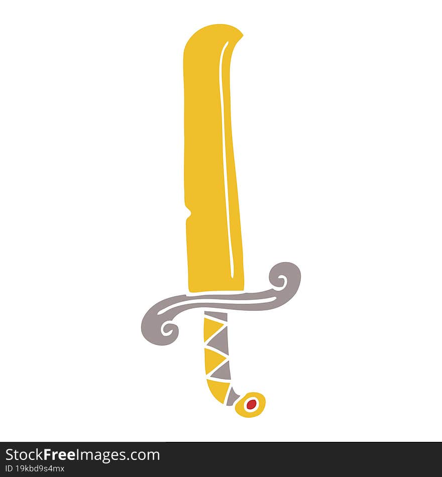 cartoon doodle ancient sword