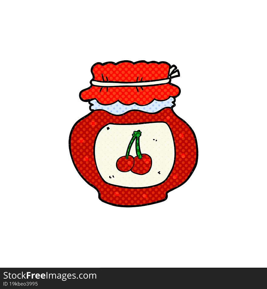 cartoon cherry jam