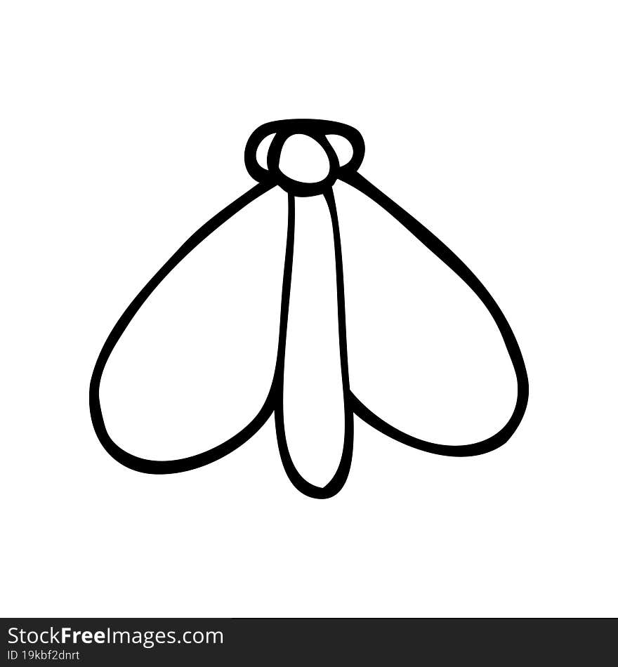 Line Drawing Cartoon Still Moth