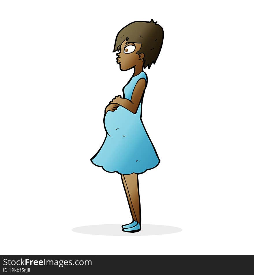 cartoon pregnant woman