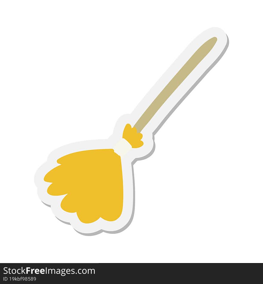 traditional broom stick sticker