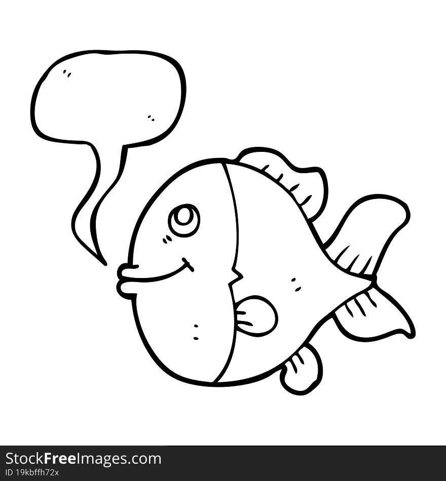 speech bubble cartoon fish