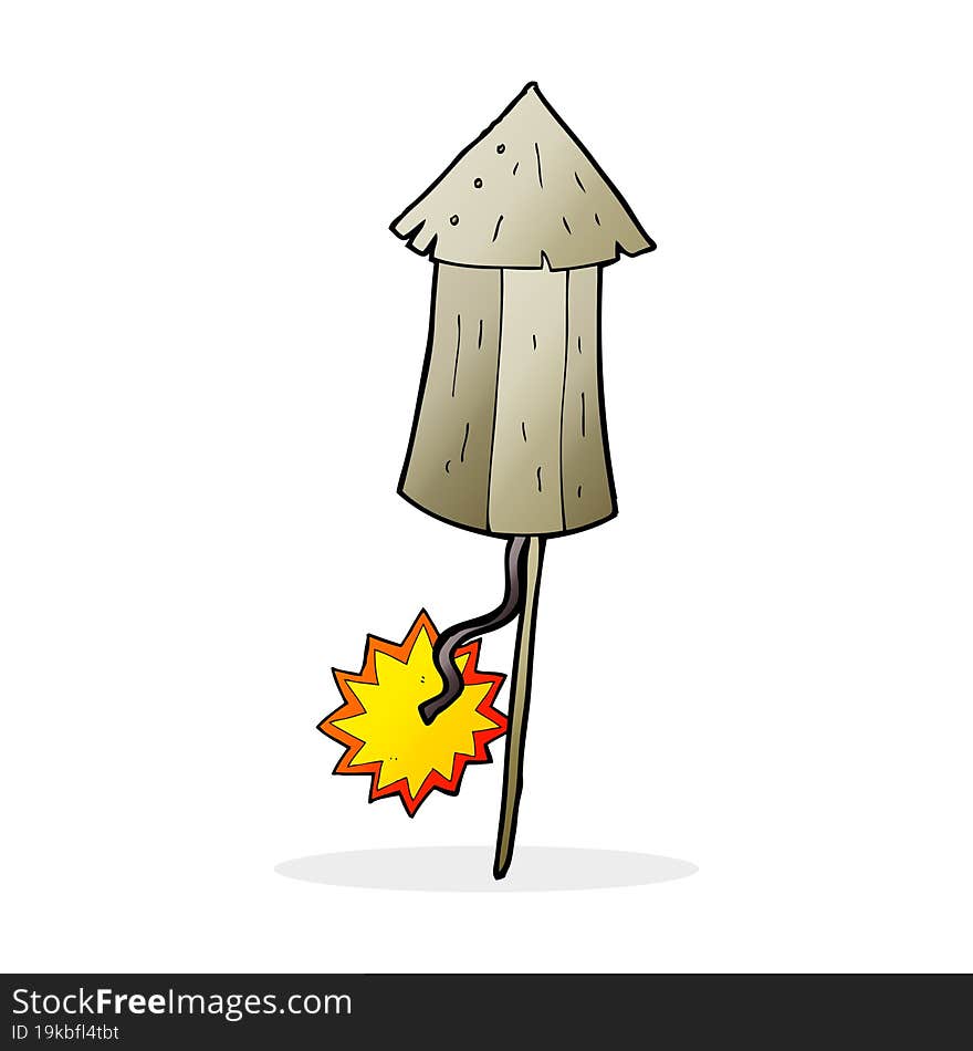 Cartoon Old Wooden Firework