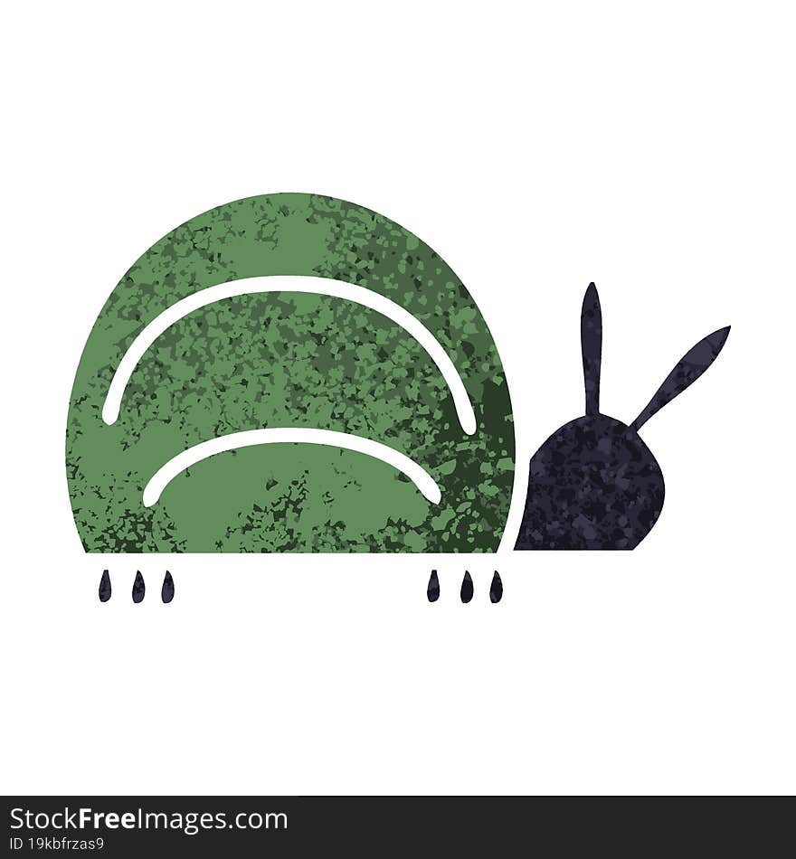 retro illustration style cartoon green bug