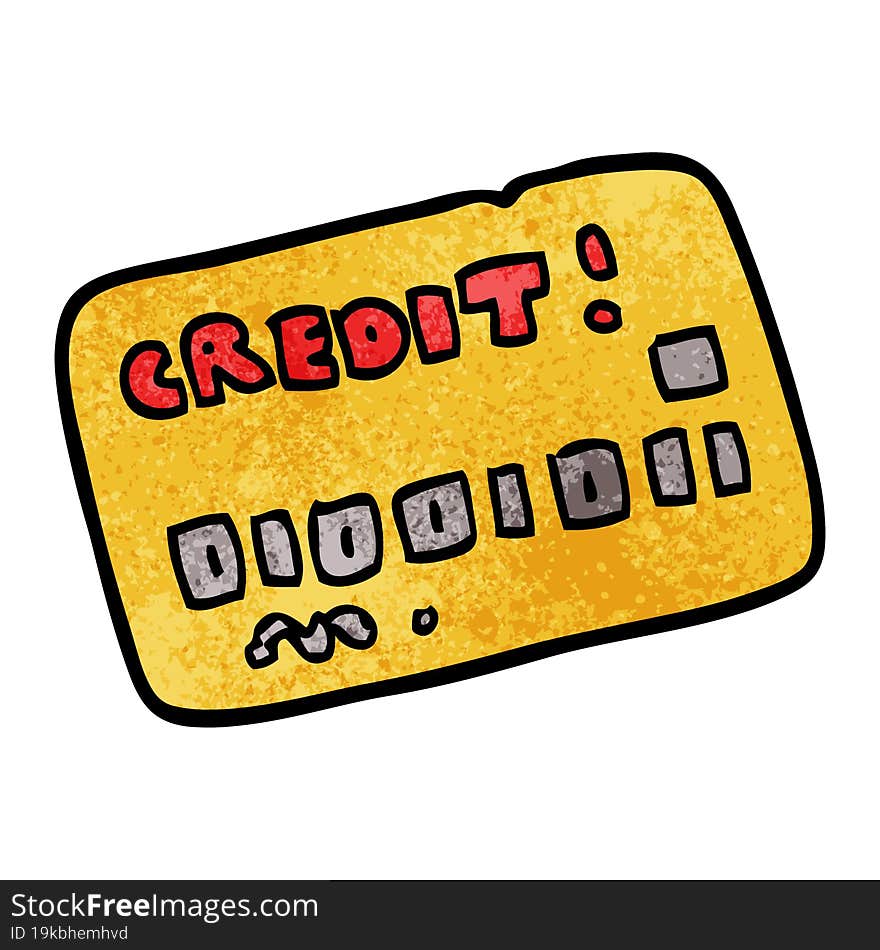 cartoon doodle credit card