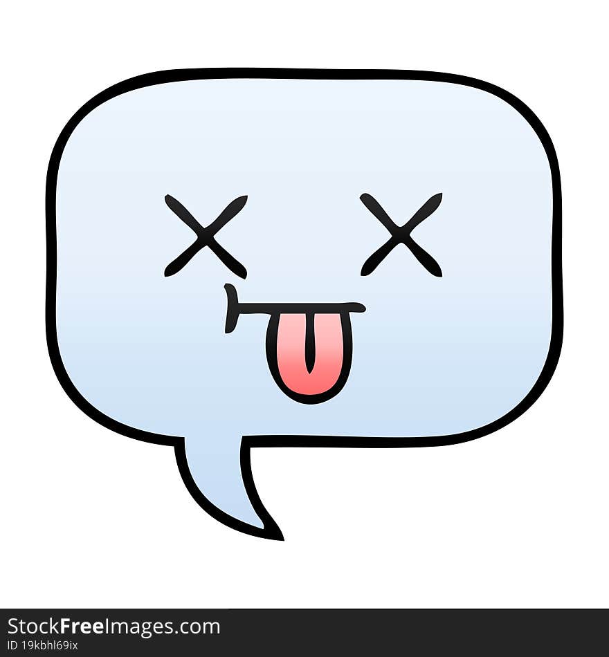 gradient shaded cartoon speech bubble