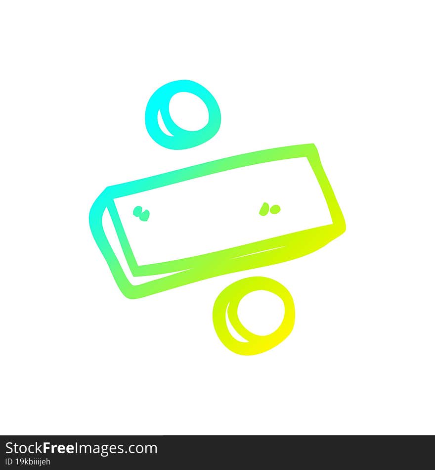 cold gradient line drawing cartoon divide symbol