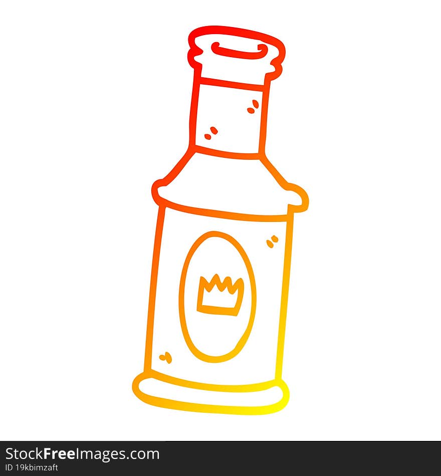 warm gradient line drawing cartoon alcoholic drink