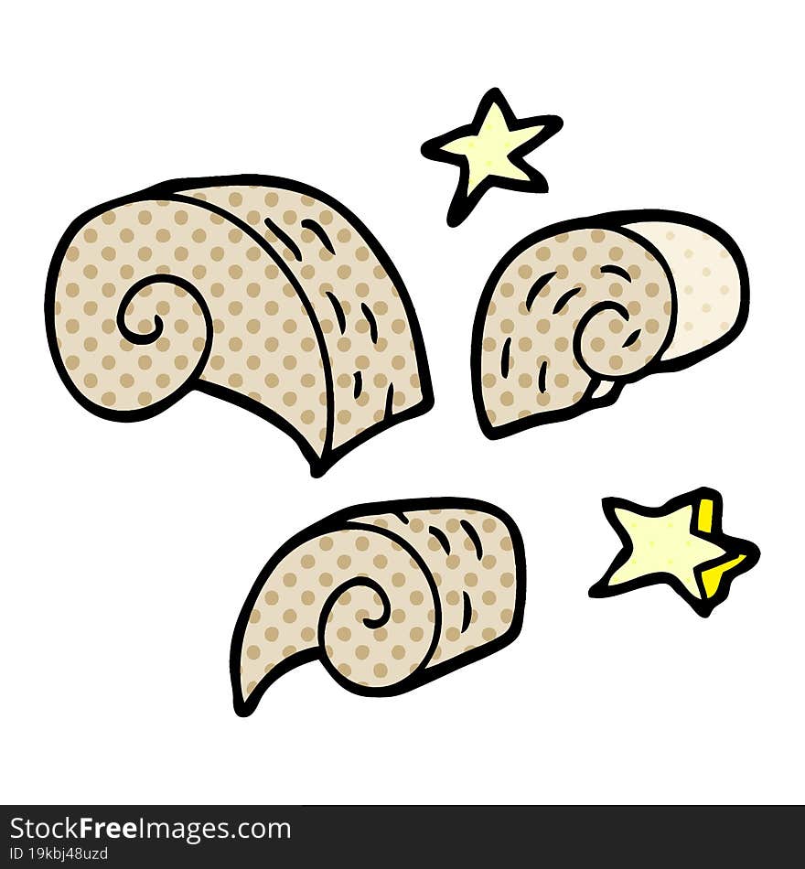 cartoon doodle swirl decorative elements