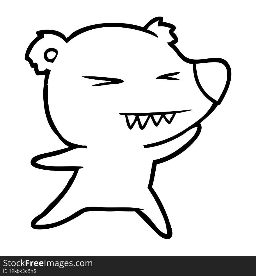 angry polar bear cartoon. angry polar bear cartoon