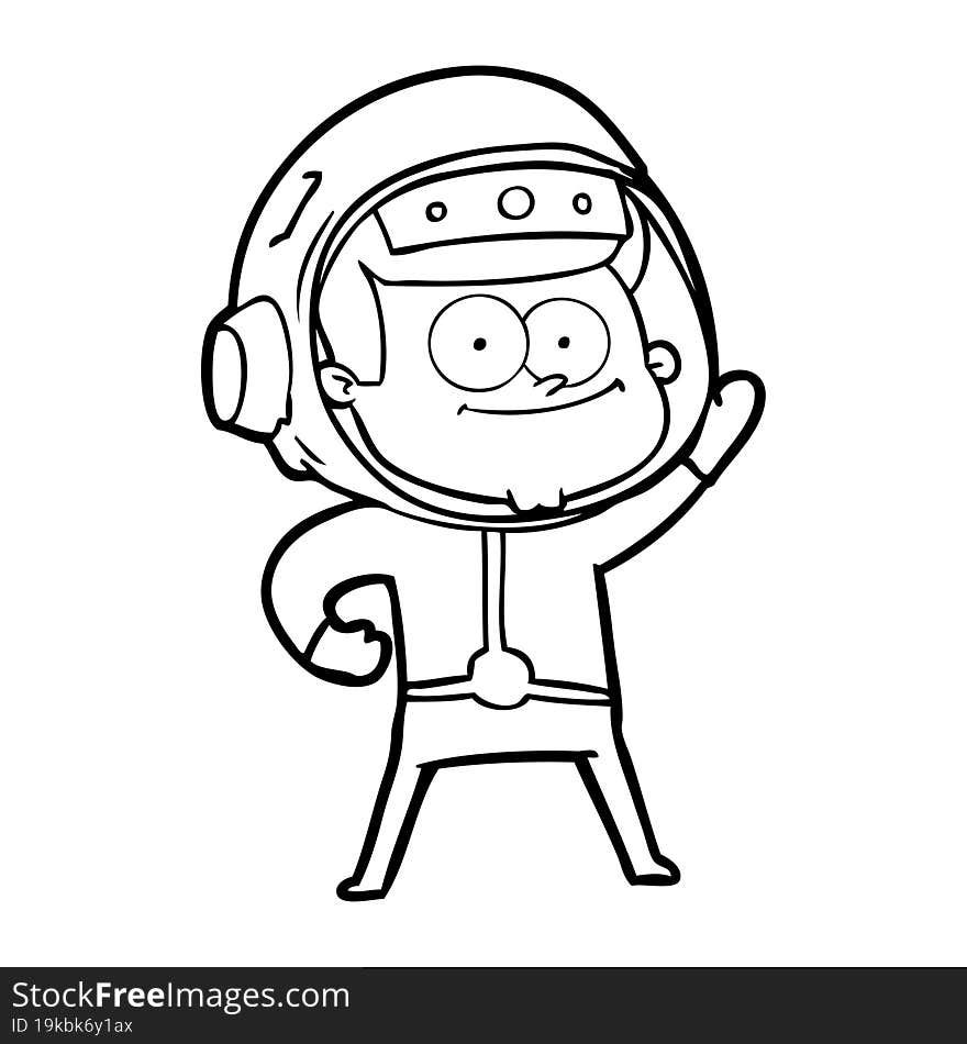 happy astronaut cartoon. happy astronaut cartoon