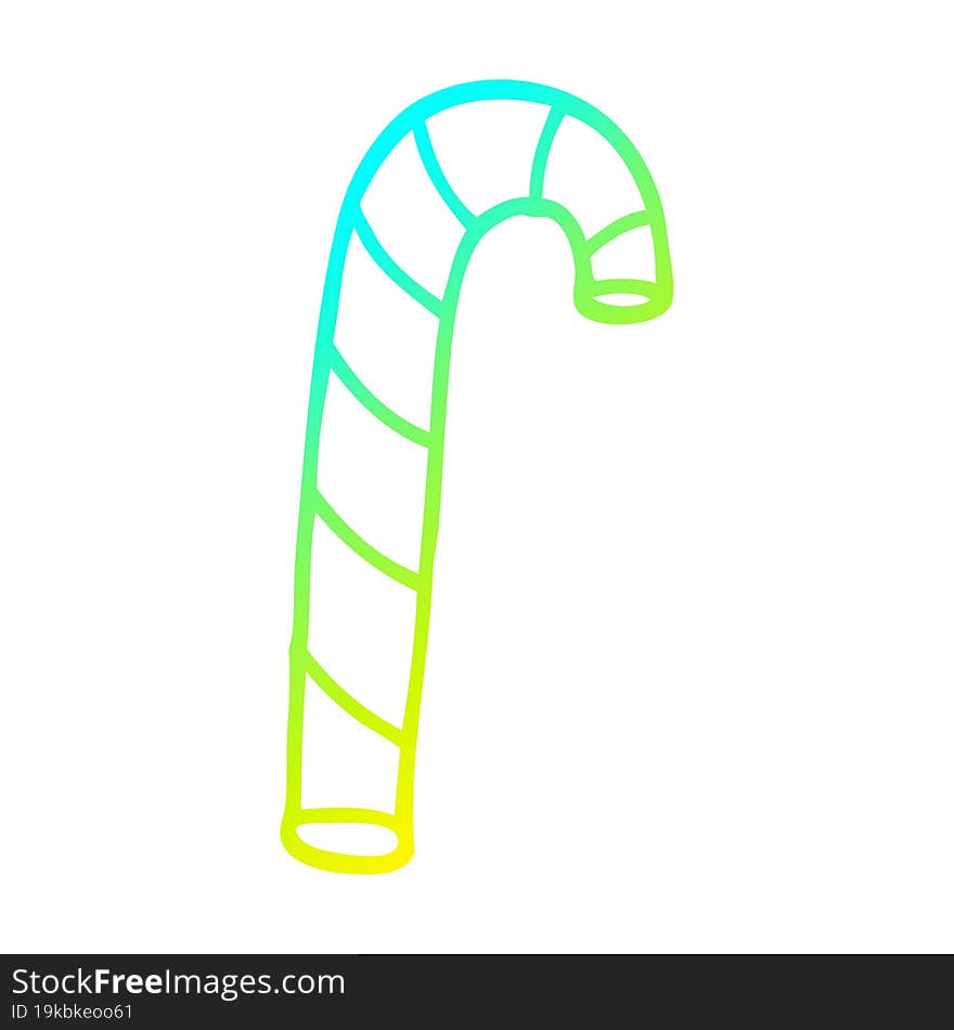 cold gradient line drawing cartoon pink candy canes