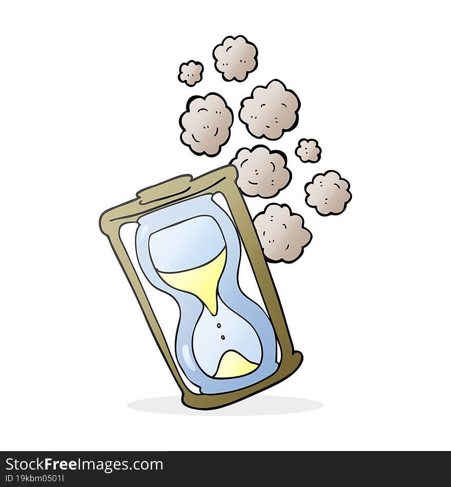 Cartoon Old Hourglass