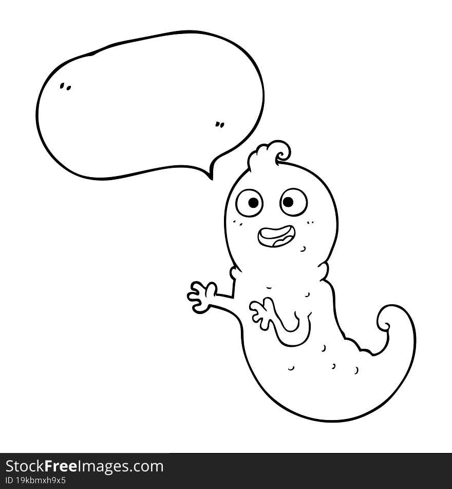 speech bubble cartoon ghost