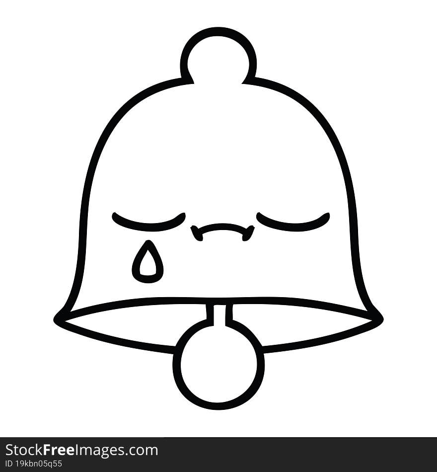 line drawing cartoon bell