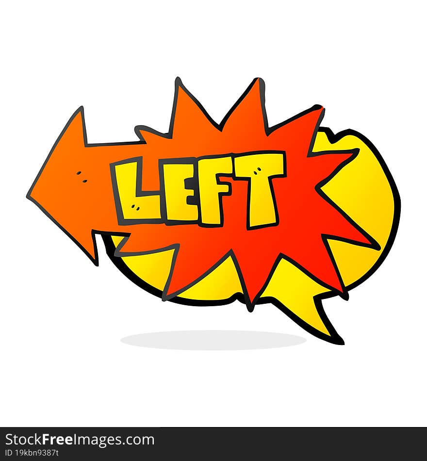 speech bubble cartoon left symbol