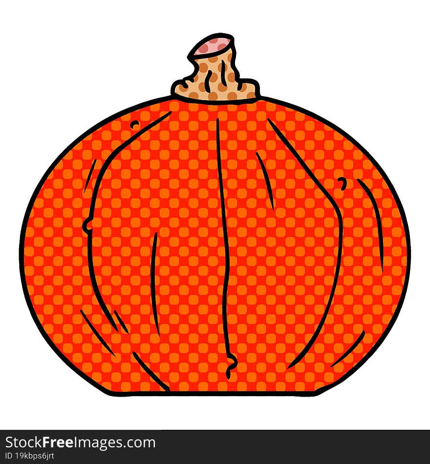 cartoon doodle of a pumpkin