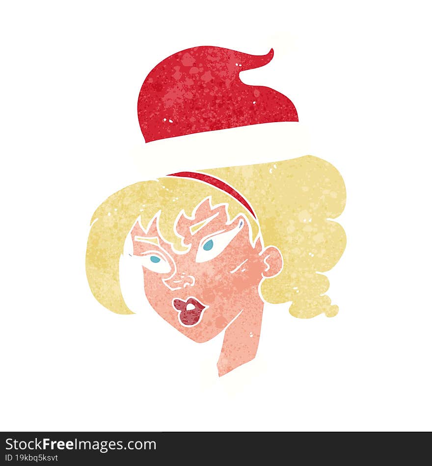 cartoon woman ready for christmas