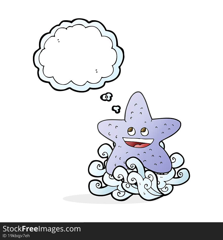 thought bubble cartoon starfish