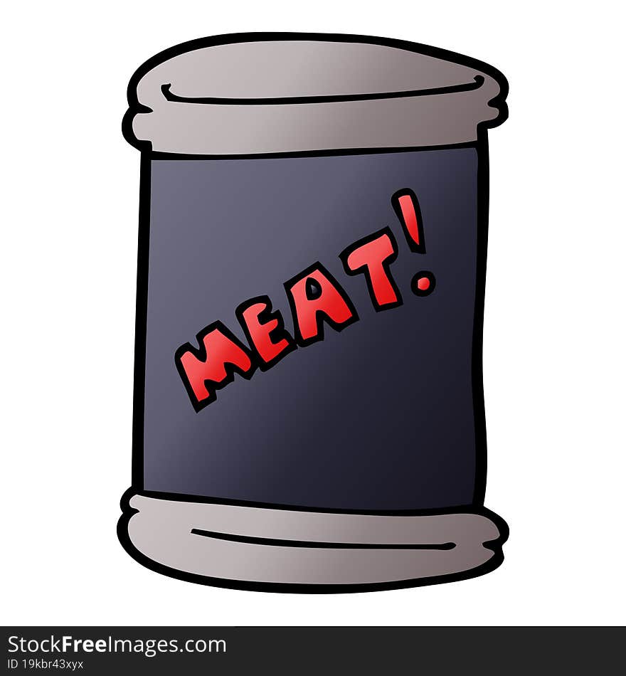 Cartoon Doodle Can Of Meat