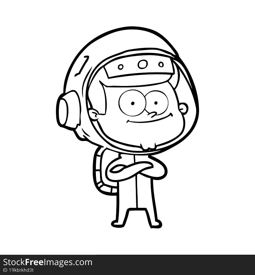 happy astronaut cartoon. happy astronaut cartoon