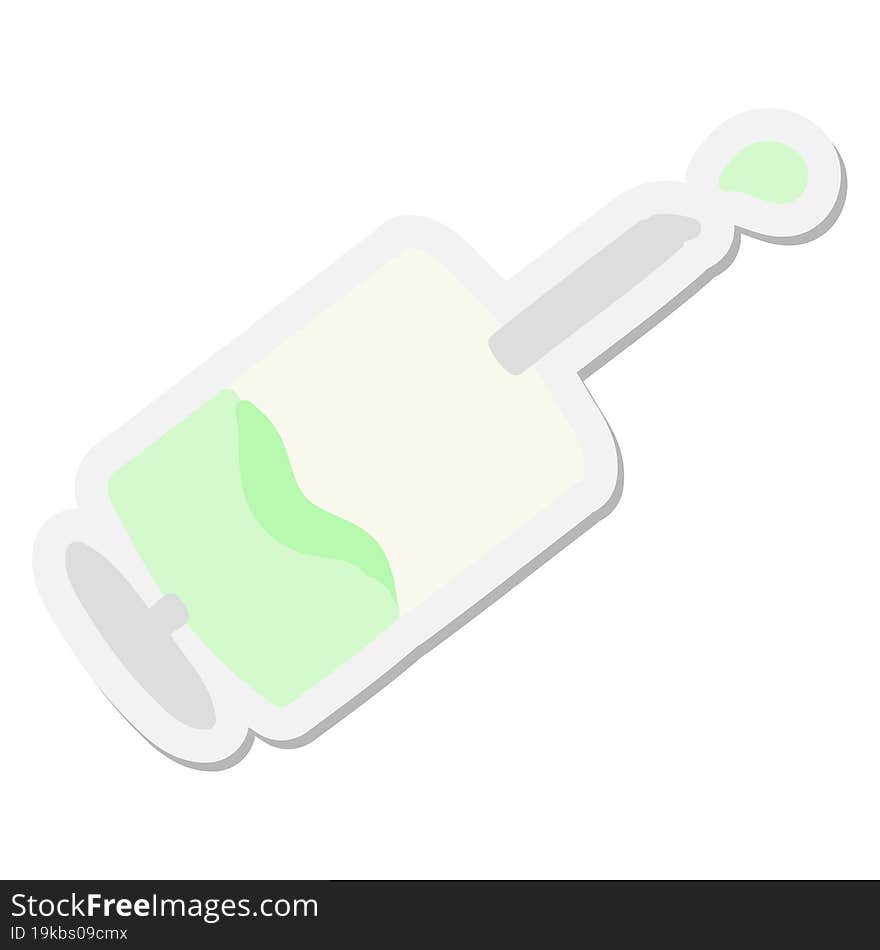 squirting medical needle sticker