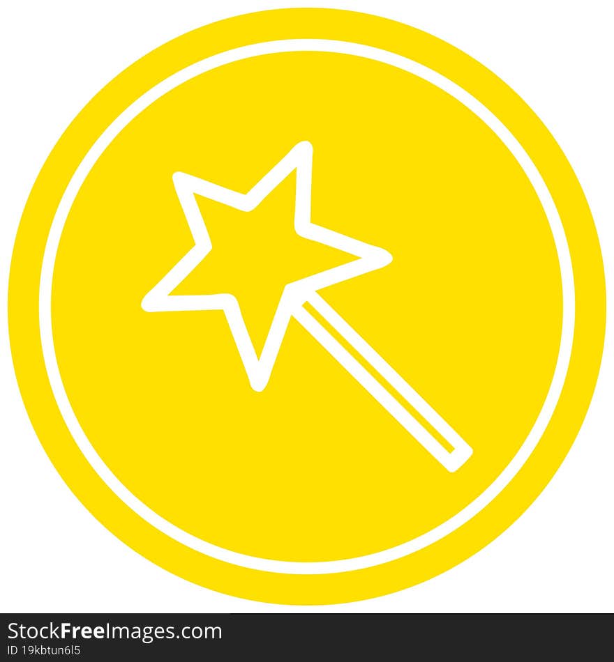 magic wand circular icon