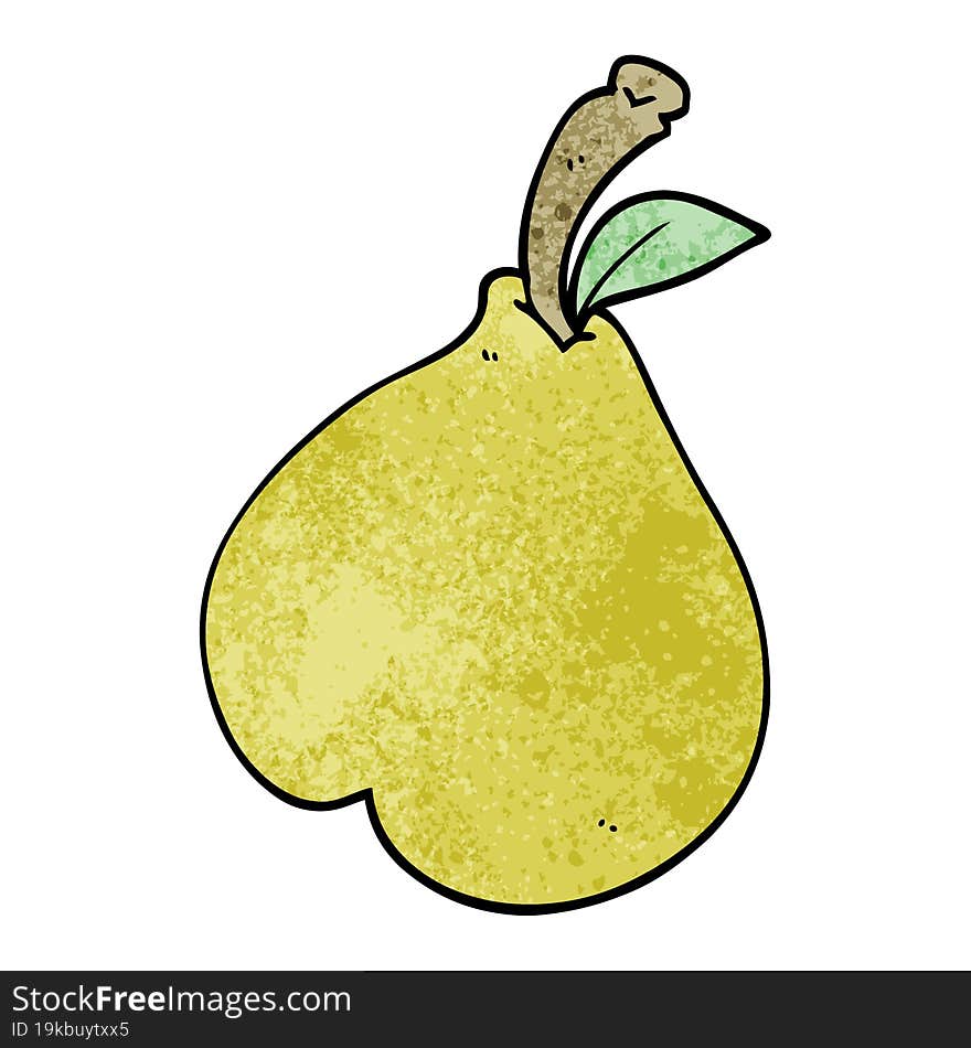 cartoon doodle of a pear