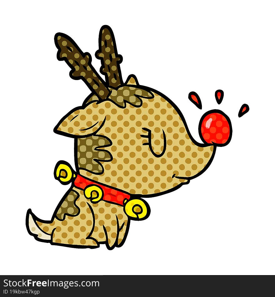 cartoon christmas reindeer. cartoon christmas reindeer