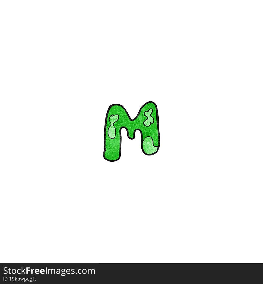 child s drawing of the letter m