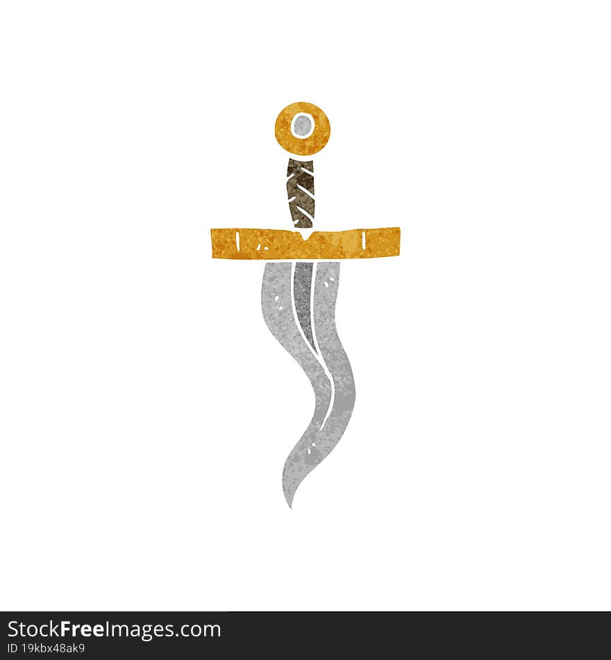 Cartoon Dagger Tattoo