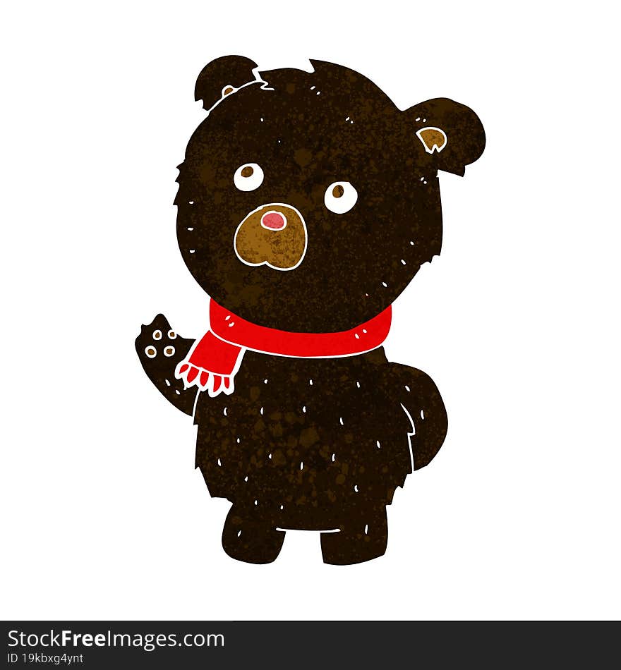 cartoon cute black bear