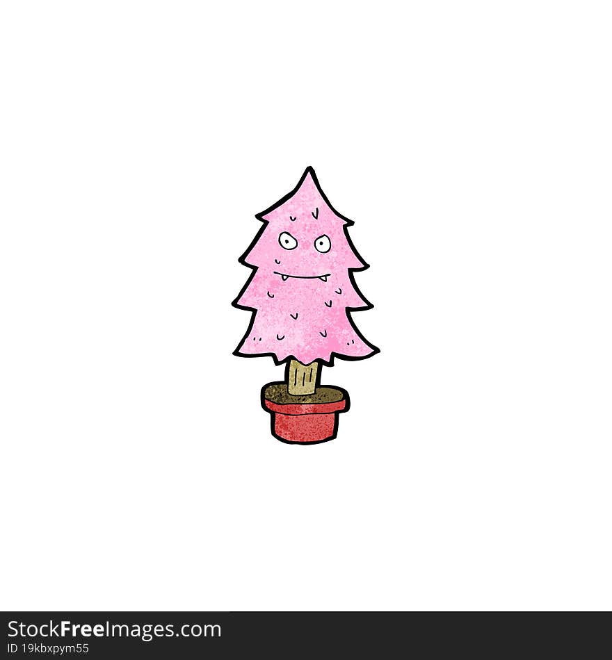 Cartoon Pink Christmas Tree