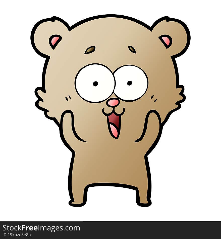 laughing teddy  bear cartoon. laughing teddy  bear cartoon