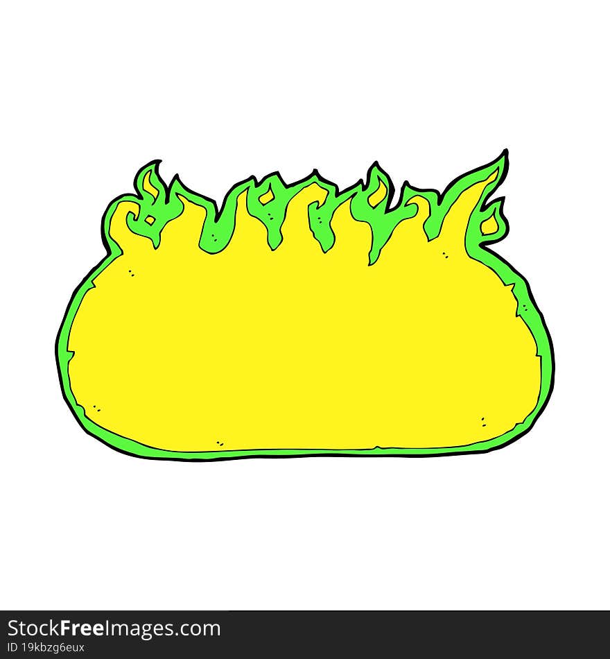 Cartoon Green Fire Border