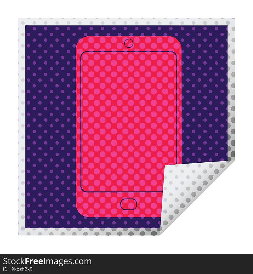 cell phone graphic square peeling sticker. cell phone graphic square peeling sticker