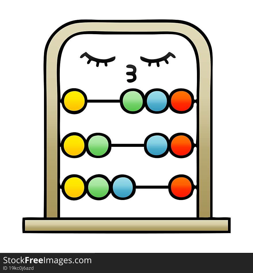 Gradient Shaded Cartoon Abacus