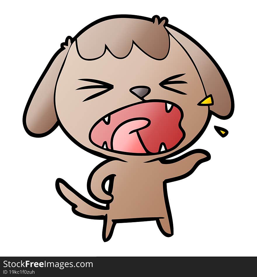 cute cartoon dog barking. cute cartoon dog barking