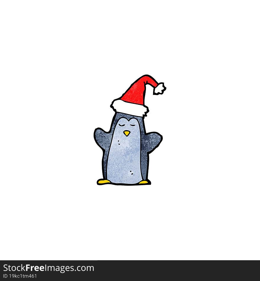 cartoon christmas penguin