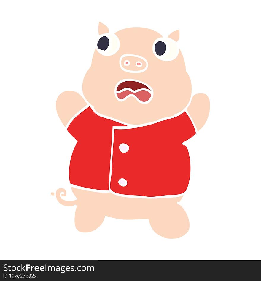 cartoon doodle funny pig