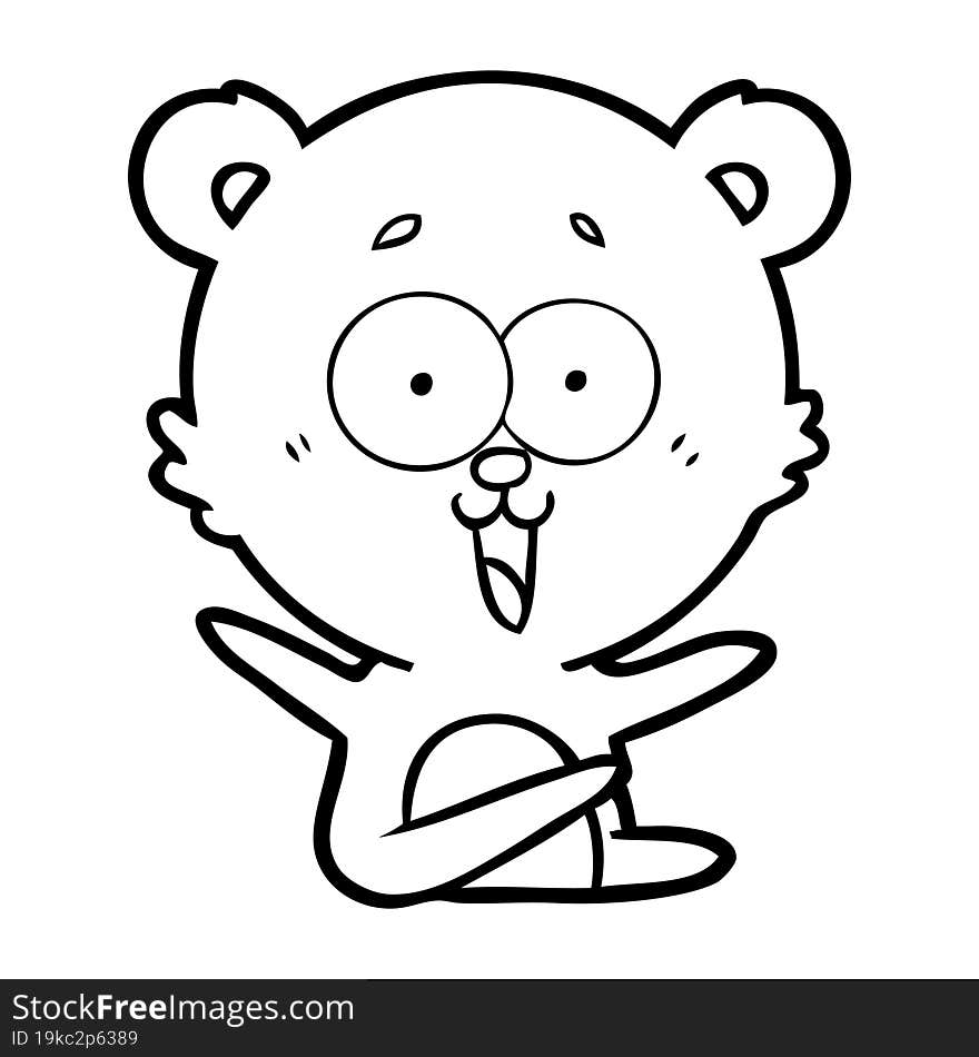 laughing teddy  bear cartoon. laughing teddy  bear cartoon