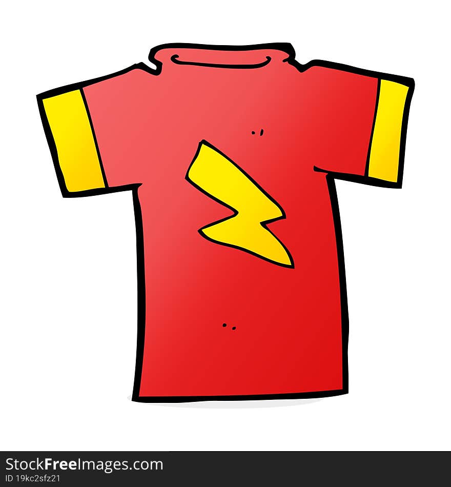 cartoon t shirt with lightning bolt