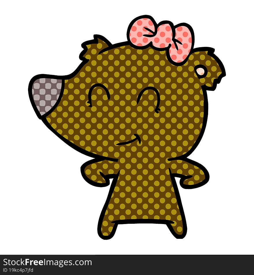 female bear cartoon. female bear cartoon