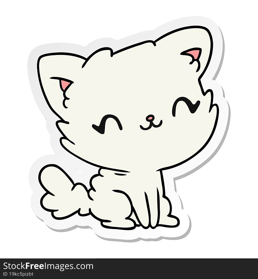 sticker cartoon cute kawaii fluffy cat