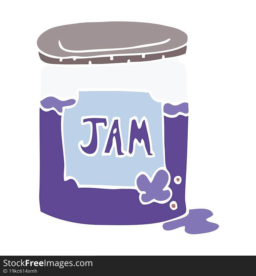 cartoon doodle jam pot