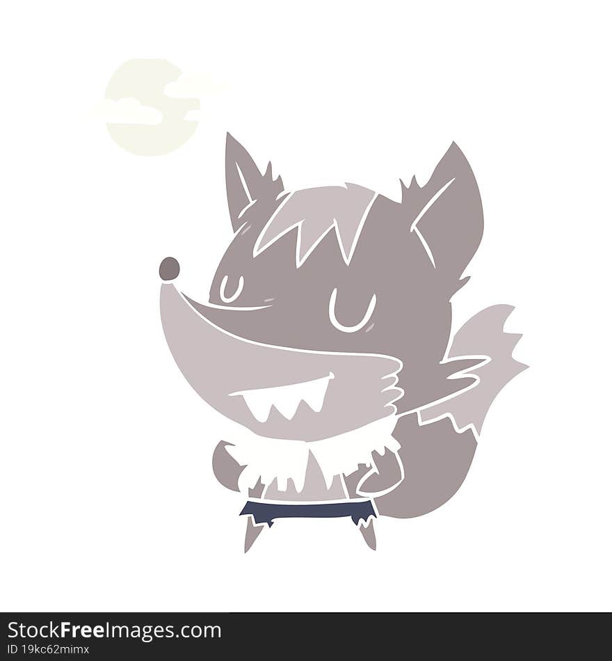 flat color style cartoon werewolf. flat color style cartoon werewolf