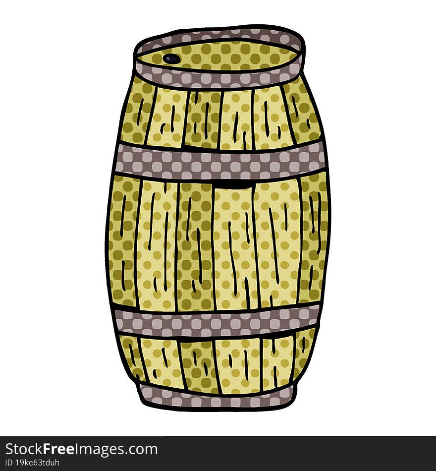 cartoon doodle beer barrel