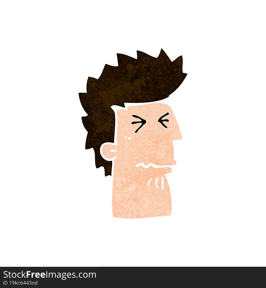 Cartoon Unhappy Man