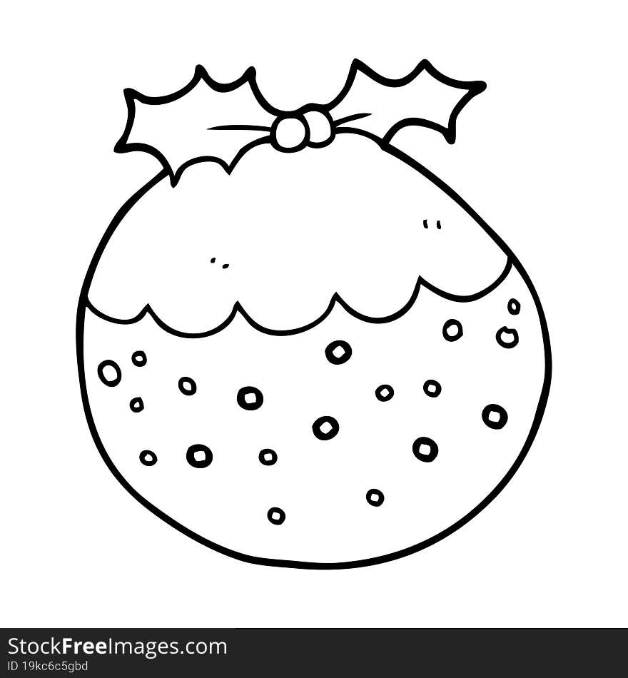 Cartoon Christmas Pudding